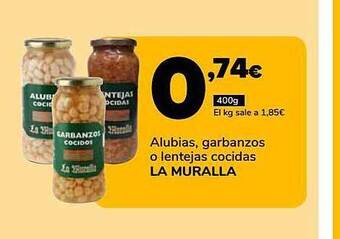 Supeco Alubias garbanzos o lentejas cocidas la muralla oferta