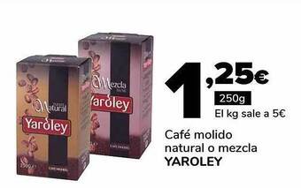 Supeco Café molido natural o mezcla yaroley oferta
