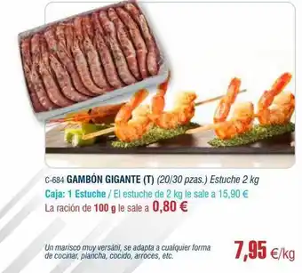 Abordo Gambón gigante oferta