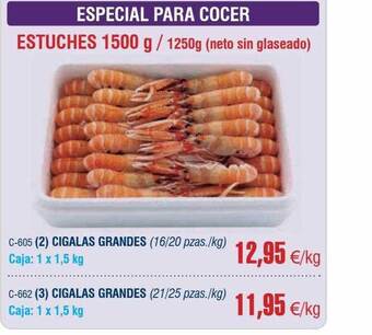 Abordo Cigalas grandes oferta