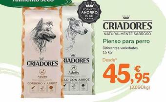TiendAnimal Criadores pienso para perro oferta