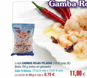 Abordo Gambas rojas peladas oferta