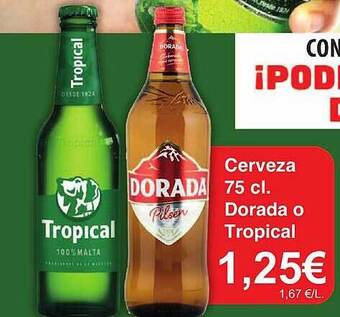 Spar La Palma Cerveza dorada o tropical oferta