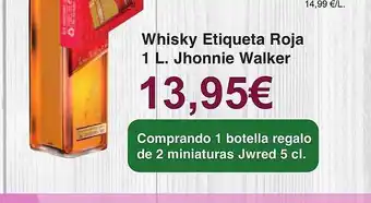 Whisky etiqueta roja jhonnei walker