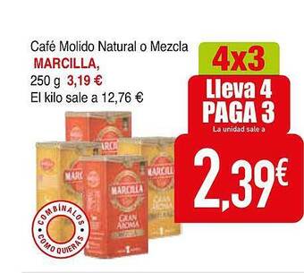 Minymas Café molido natural o mezcla marcilla oferta
