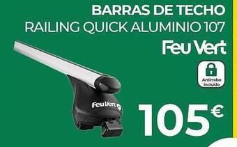 Barras de techo railing quick aluminio 107 feu vert
