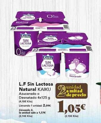 Gadis L.f sin lactosa natural kaiku oferta