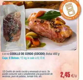 Abordo Codillo de cerdo cocido oferta