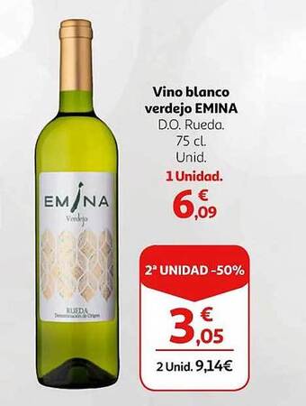 Alcampo Vino blanco verdejo emina oferta