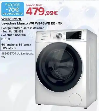 Costco Whirlpool lavadora blanco oferta