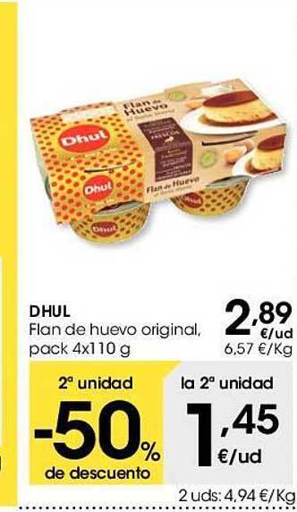 Eroski Dhul flan de huevo oferta