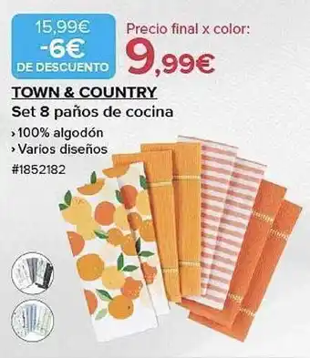 Costco Town & country set 8 paños de cocina oferta