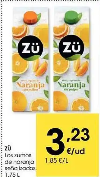 Eroski Zü los zumos de naranja oferta