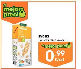 Eroski Eroski bebida de avena oferta