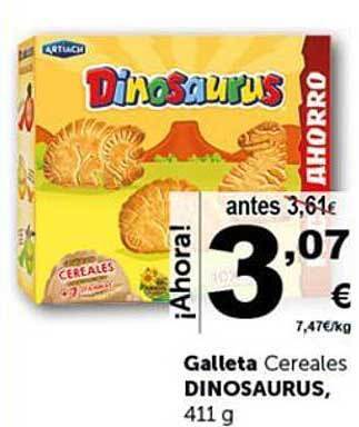 Masymas Galleta cereales dinosaurus oferta