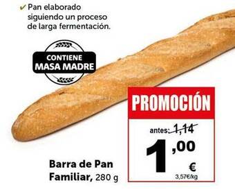 Masymas Barra de pan familiar oferta