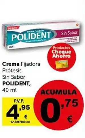 Masymas Crema fijadora prótesis sin sabor polident oferta