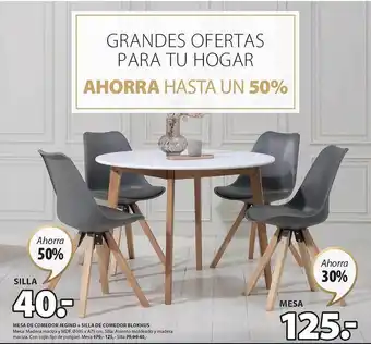 JYSK Mesa de comedor jegind + silla de comedor blokhus oferta