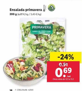 Lidl Ensalada primavera oferta