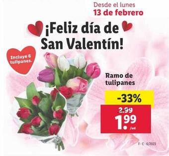Lidl Ramo de tulipanes oferta