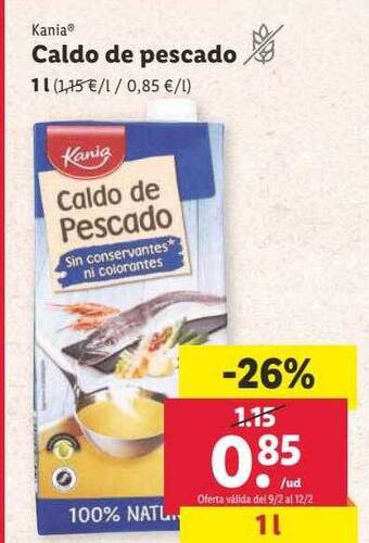 Lidl Caldo de pescado oferta