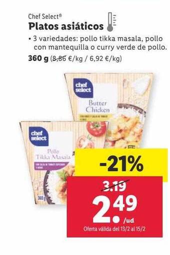 Lidl Platos asiáticos oferta