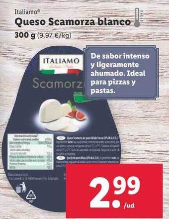 Lidl Queso scamorza blanco oferta