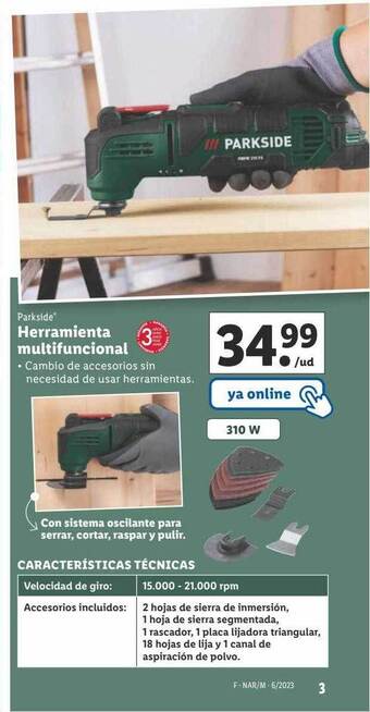 Lidl Herramienta multifuncional oferta