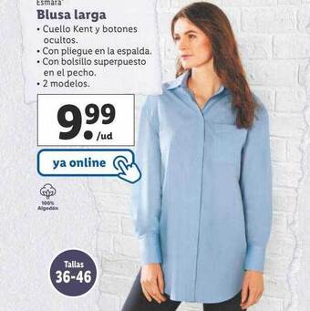 Lidl Esmara blusa larga oferta