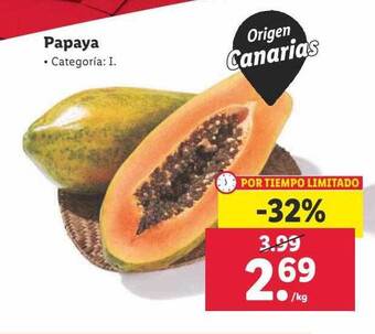 Lidl Papaya oferta