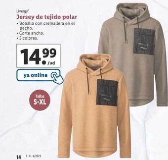 Lidl Livergy jersey de tejido polar oferta