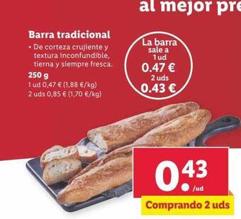 Lidl Barra tradicional oferta