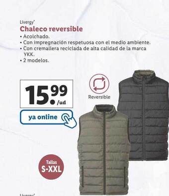 Lidl Livergy chaleco reversible oferta