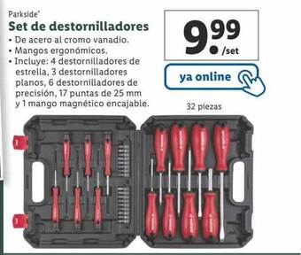 Lidl Parkside set de destornilladores oferta