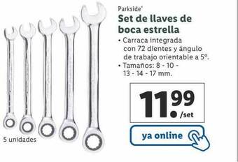 Lidl Set de llaves de boca estrella oferta