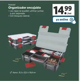 Lidl Parkside organizador encajable oferta