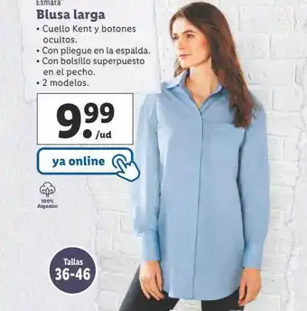 Lidl Esmara blusa larga oferta