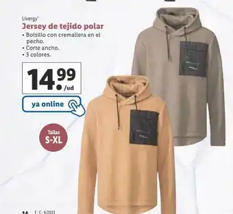 Lidl Livergy jersey de tejido polar oferta