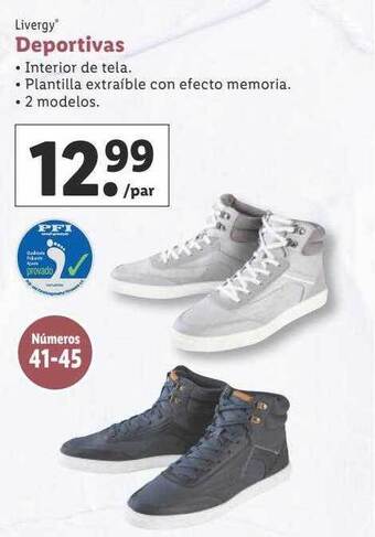Lidl Livergy deportivas oferta