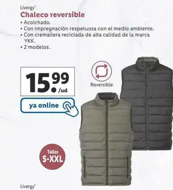 Lidl Livergy chaleco reversible oferta