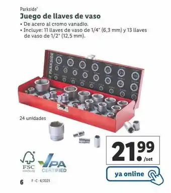 Lidl Juego de llaves de vaso oferta
