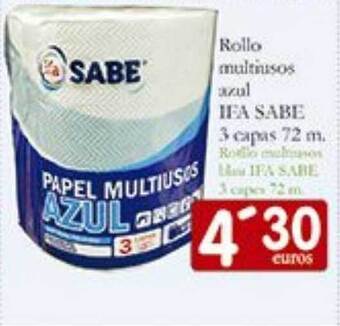 Supermercados Bip Bip Rollo multiusos azul ifa sabe 3 capas 72 m oferta
