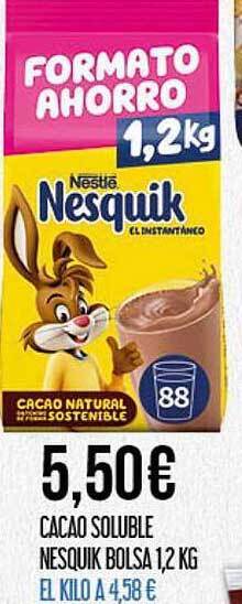 Claudio Cacao soluble nesquik bolsa oferta