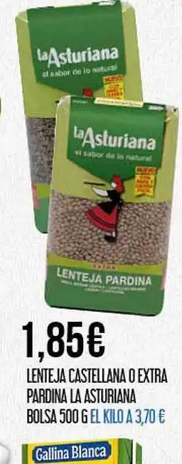 Claudio Lenteja castellana o extra pardina la asturiana bolsa oferta