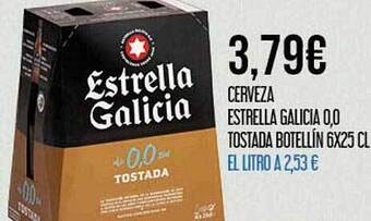 Claudio Cerveza estrella galicia 0,0 tostada botellín oferta