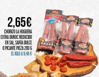 Claudio Chorizo la hoguera extra duroc reducido en sal sarta dulce o picante pieza oferta