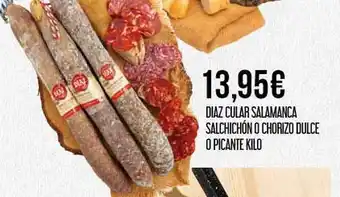 Claudio Diaz cular salamanca salchichón o chorizo dulce o picante oferta
