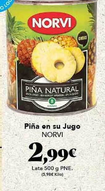 Gadis Piña en su jugo norvi oferta