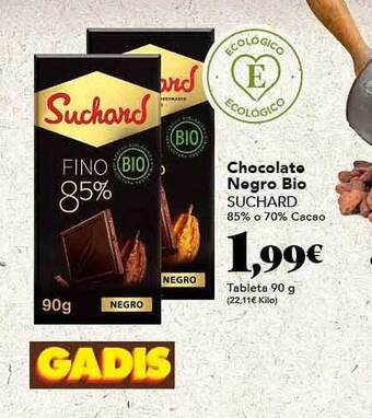 Chocolate negro bio suchard