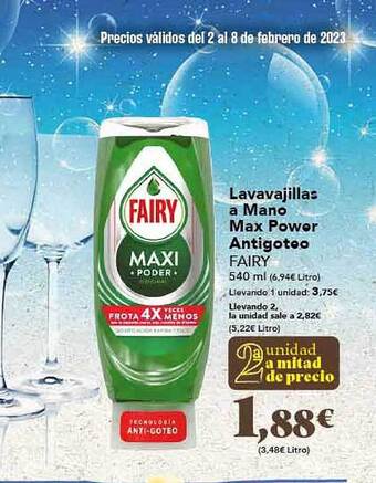 Gadis Lavavajillas a mano max power antigoteo fairy oferta